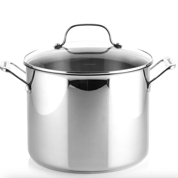 Cuisinart Chef’s Classic 10 Qt Stainless Steel Covered Stockpot 76610-26G EXC - Picture 1 of 14